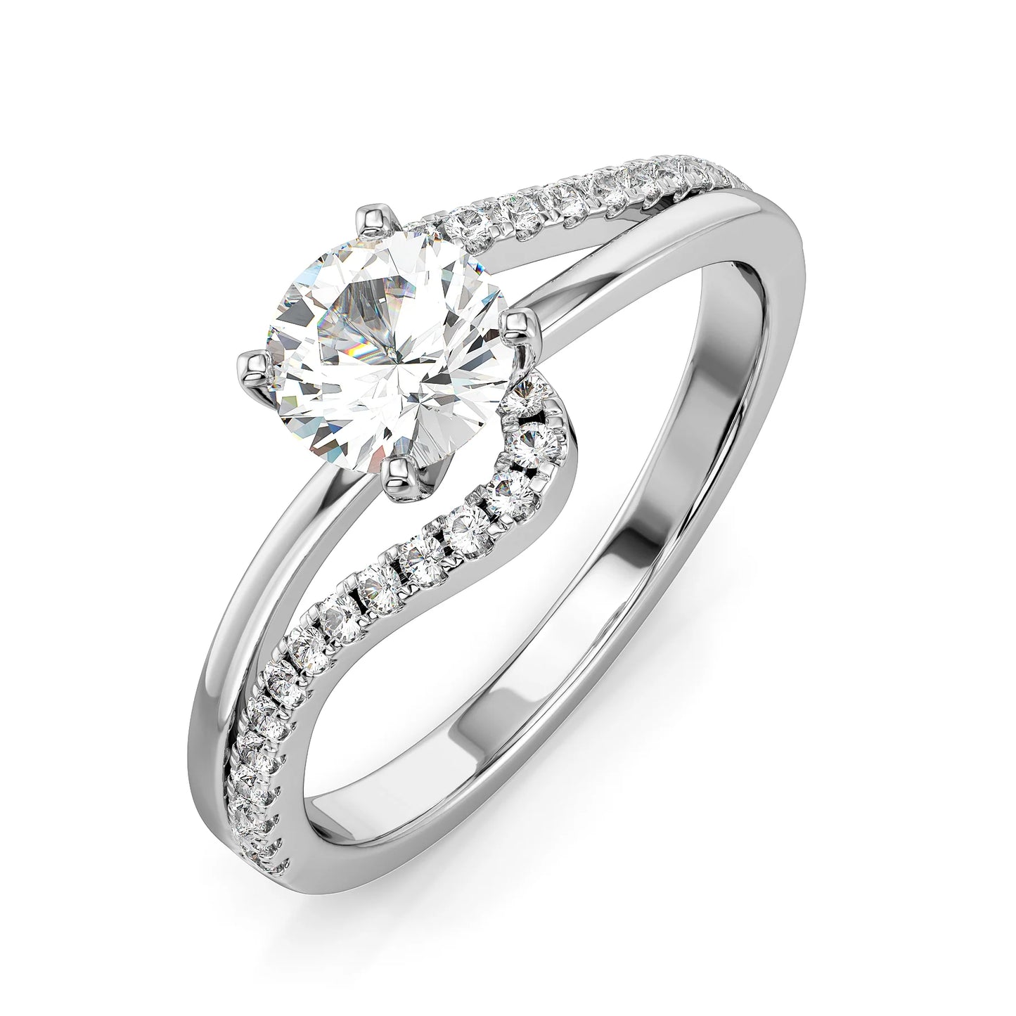 Noir Lab-Grown Brilliant Engagement Circle Ring