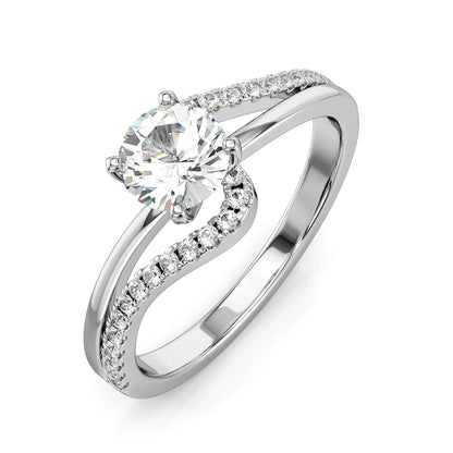 Noir Lab-Grown Brilliant Engagement Circle Ring