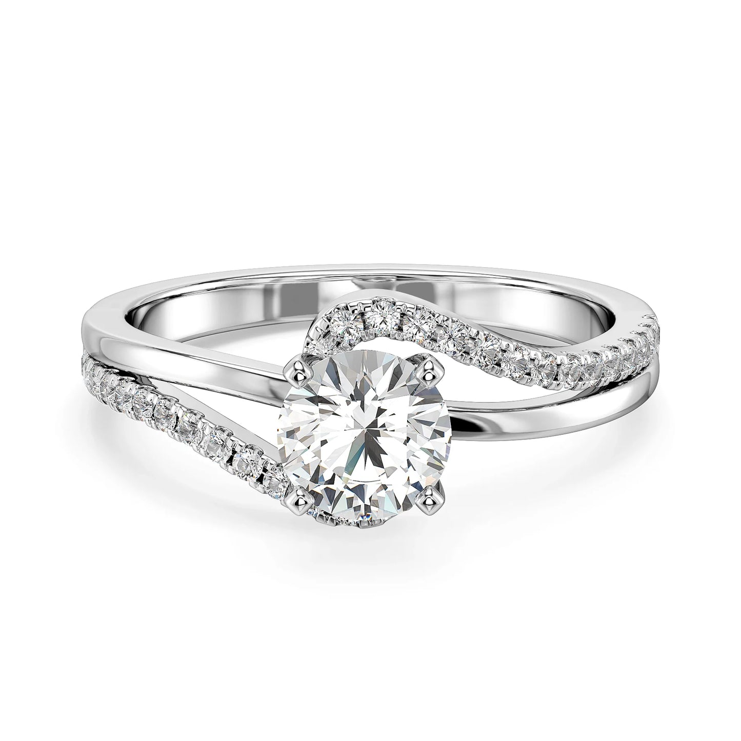Noir Lab-Grown Brilliant Engagement Circle Ring