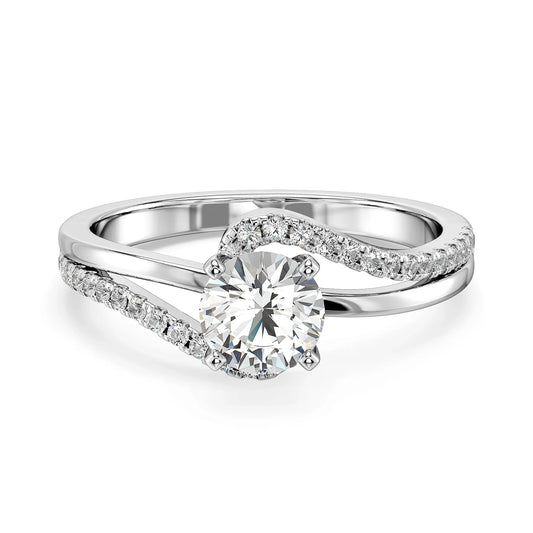 Noir Lab-Grown Brilliant Engagement Circle Ring