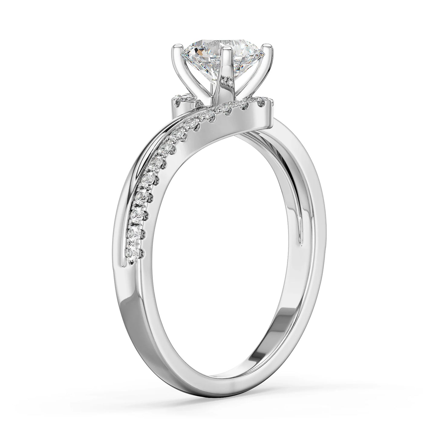 Noir Lab-Grown Brilliant Engagement Circle Ring
