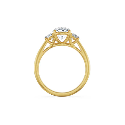 Half Moon Accent Lab Grown Luxe Ring