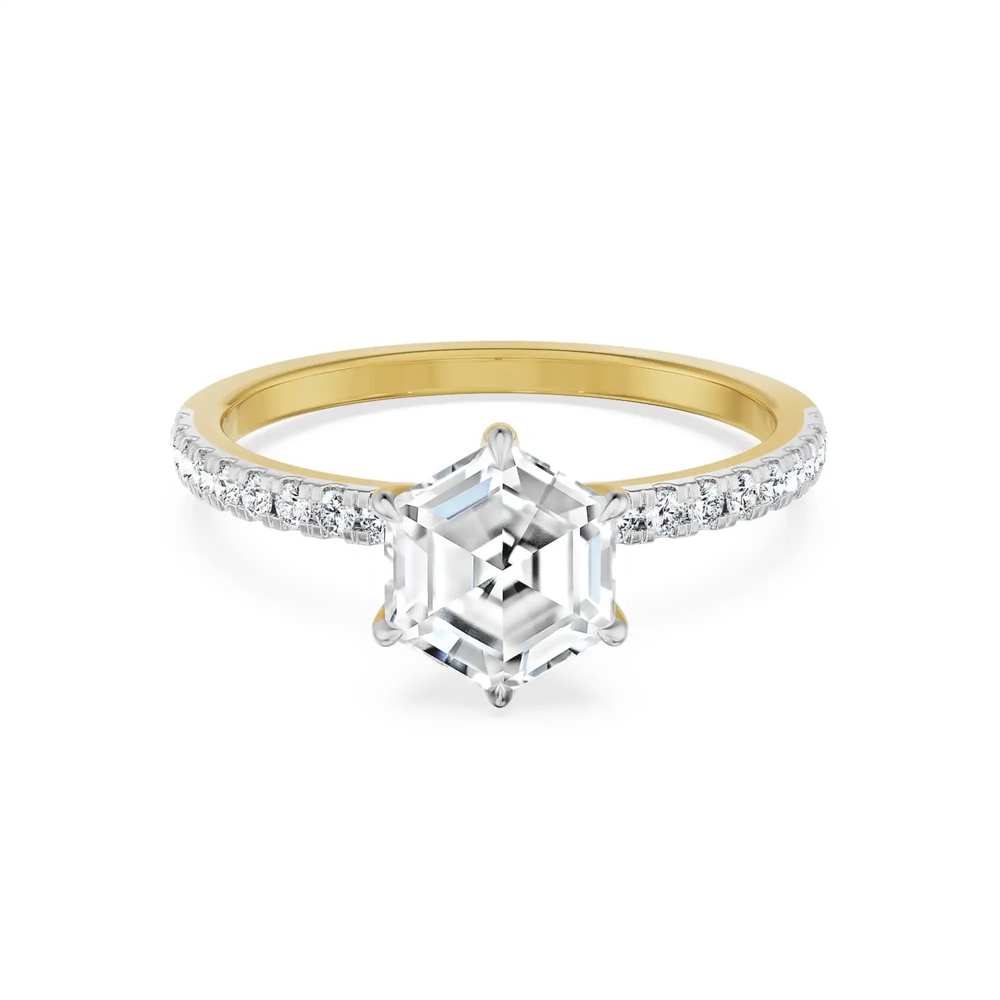 Hexagon Lab Grown Brilliant Engagement Band