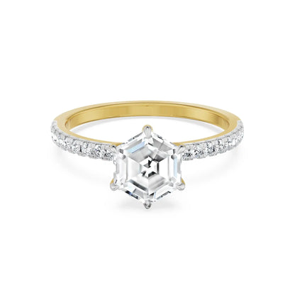 Hexagon Lab Grown Brilliant Engagement Band