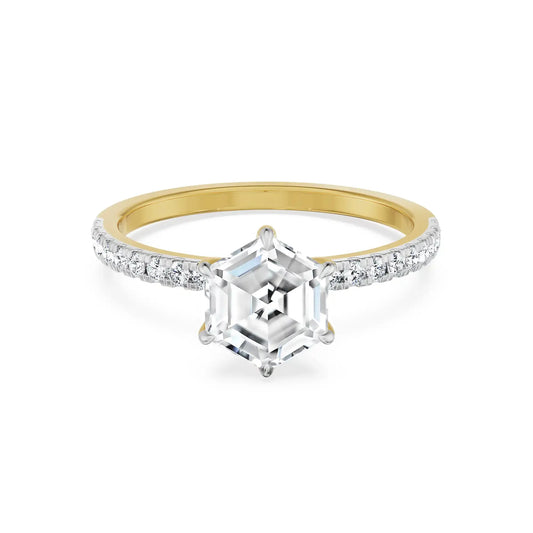 Hexagon Lab Grown Brilliant Engagement Band