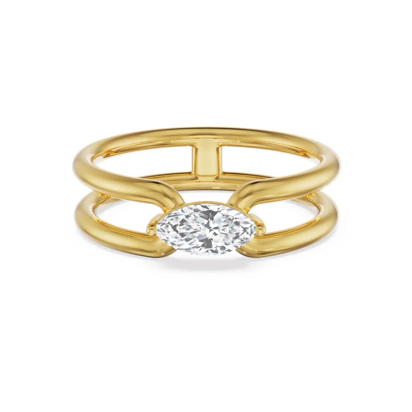 0.50 Ct Marquise Engagement Circle