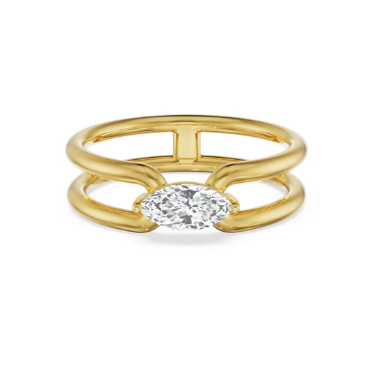 0.50 Ct Marquise Engagement Circle