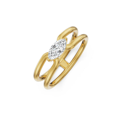 0.50 Ct Marquise Engagement Circle