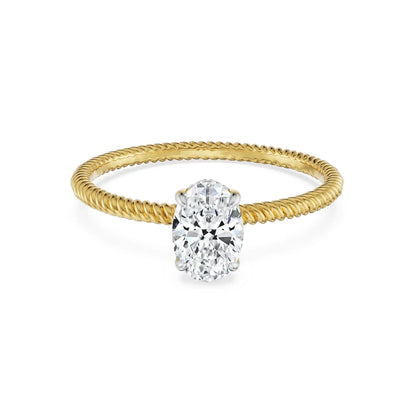 0.70 Ct Oval Engagement Circle