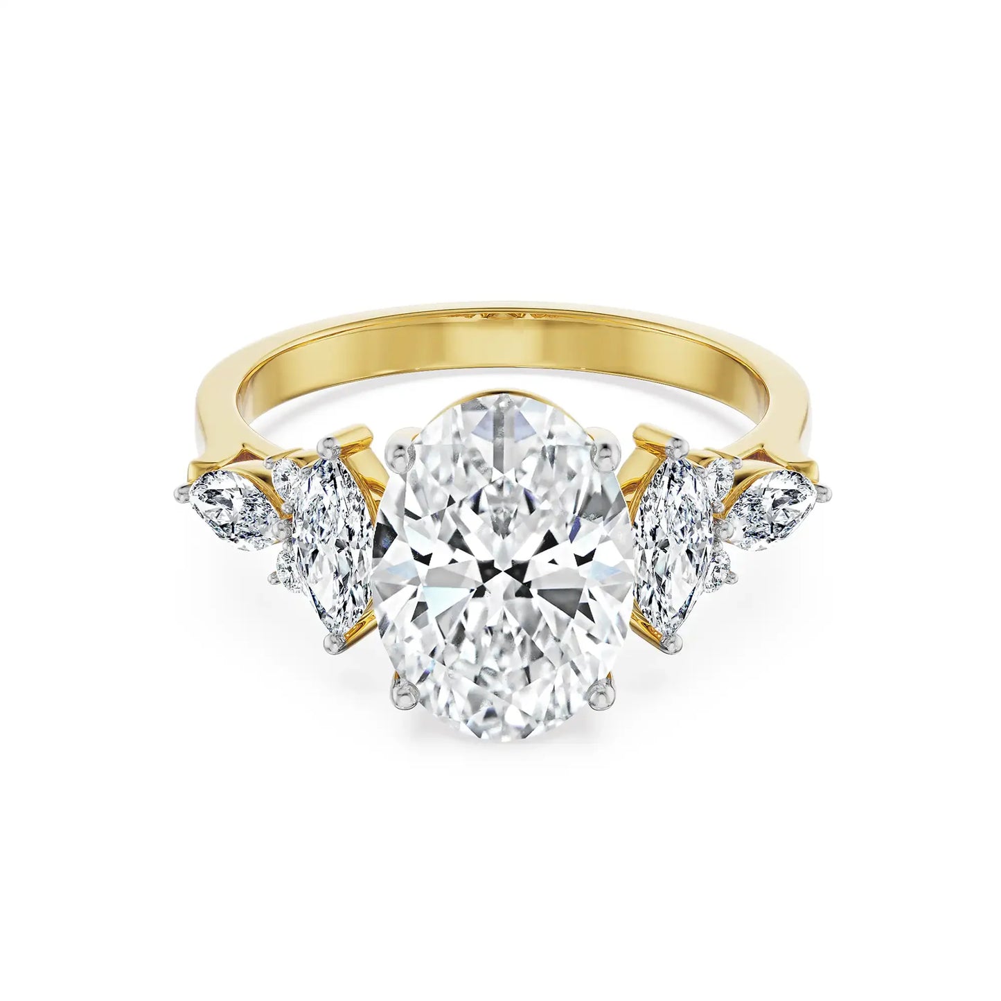2.5 ct Sunflare Oval Lab Grown Brilliant Band
