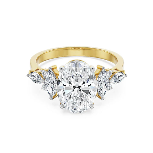 2.5 ct Sunflare Oval Lab Grown Brilliant Band