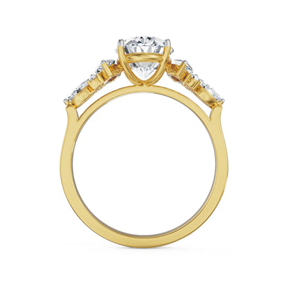 2.5 ct Sunflare Oval Lab Grown Brilliant Band