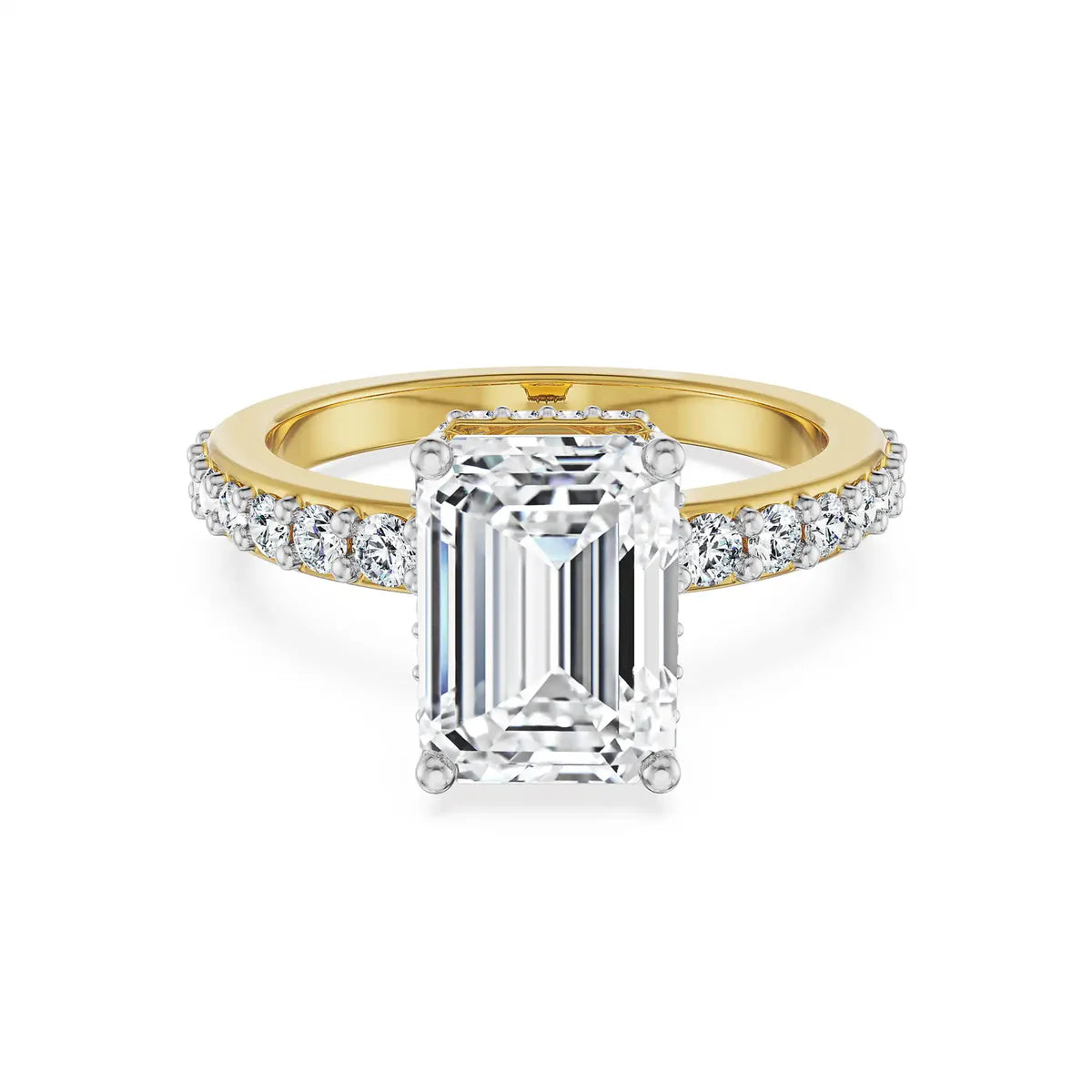Citrine Skye Emerald Lab Grown Radiant Band