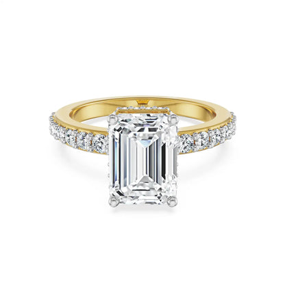 Citrine Skye Emerald Lab Grown Radiant Band