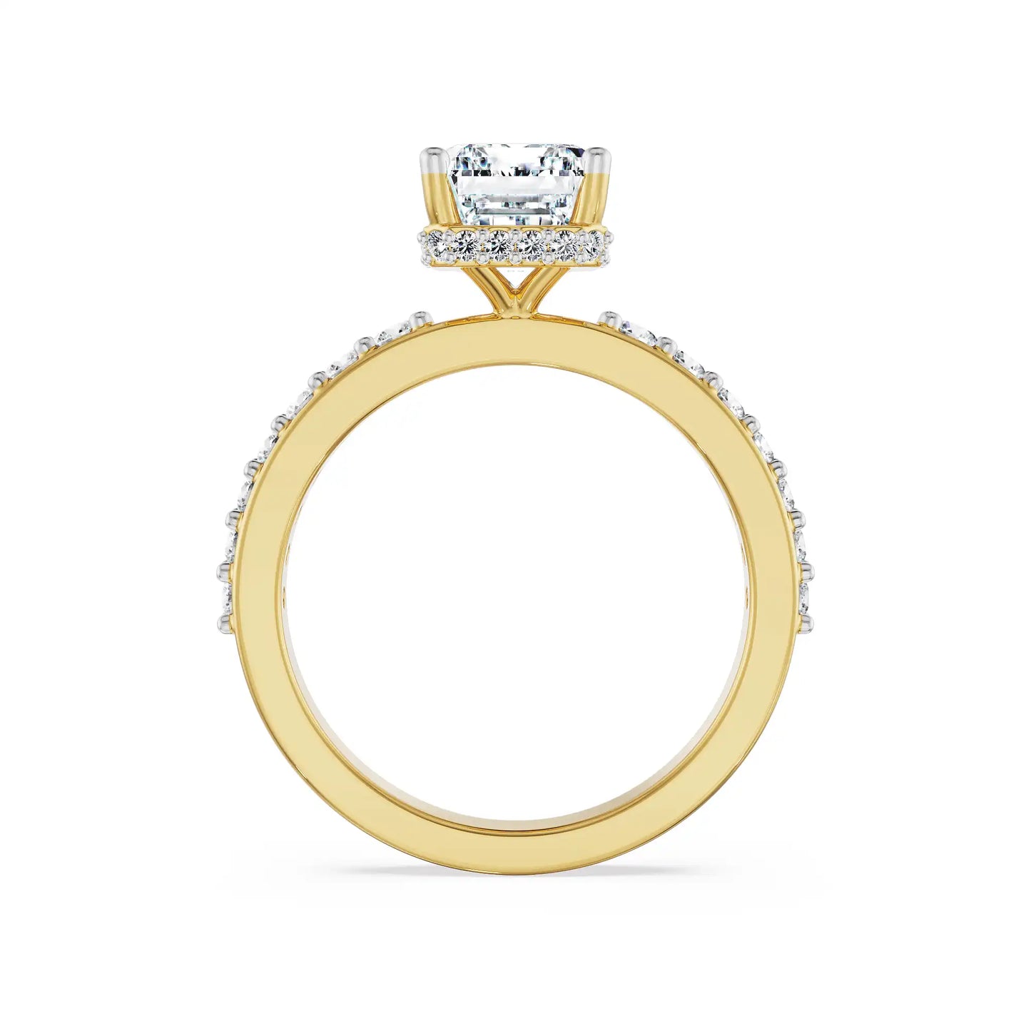Citrine Skye Emerald Lab Grown Radiant Band