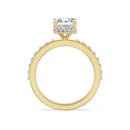 Citrine Skye Emerald Lab Grown Radiant Band