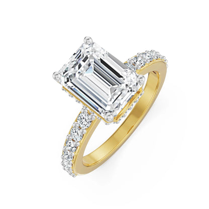 Citrine Skye Emerald Lab Grown Radiant Band