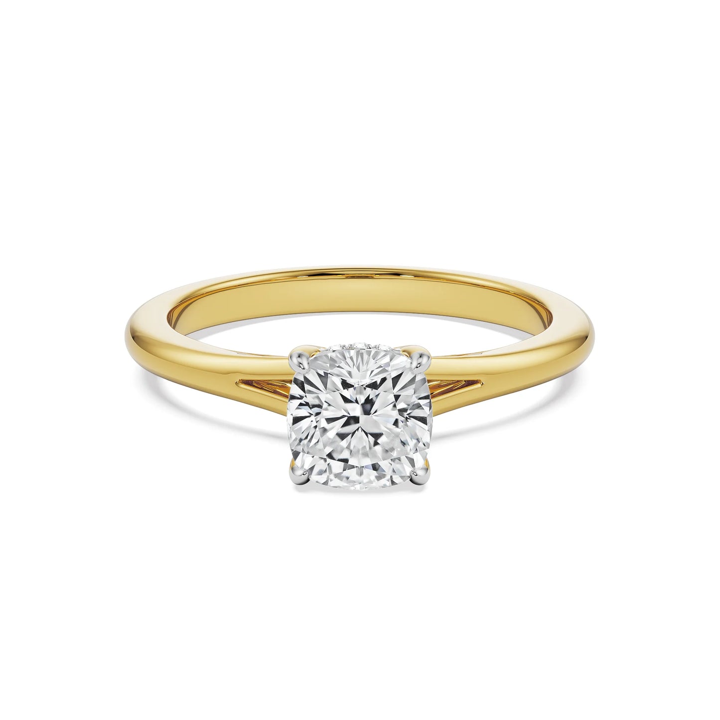 Timeless Charm Cushion Cut Lab Radiant Ring