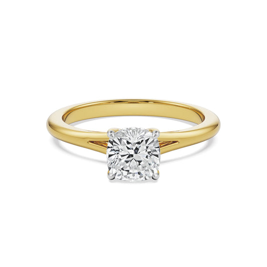 Timeless Charm Cushion Cut Lab Radiant Ring