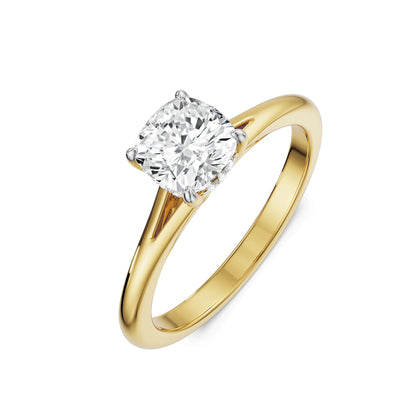 Timeless Charm Cushion Cut Lab Radiant Ring