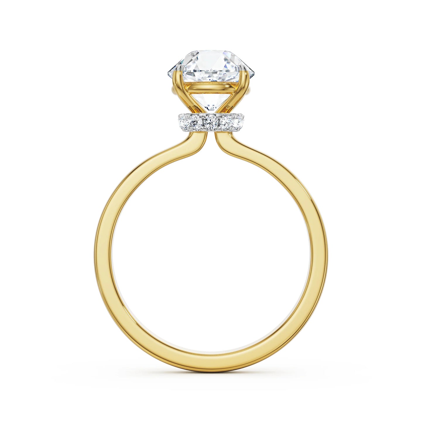 Grace Hidden Halo Lab Grown Radiant Band
