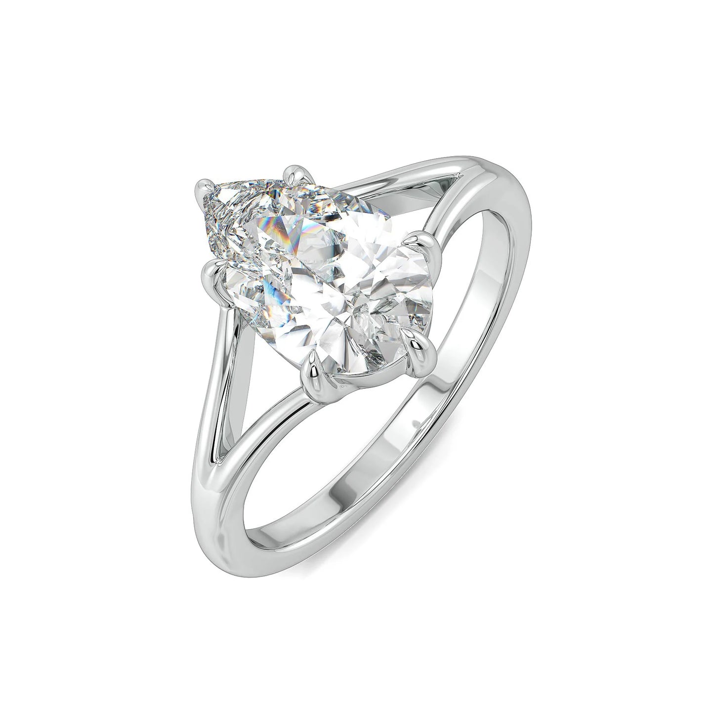 Dazzling Dewdrop Lab Grown Brilliant Ring
