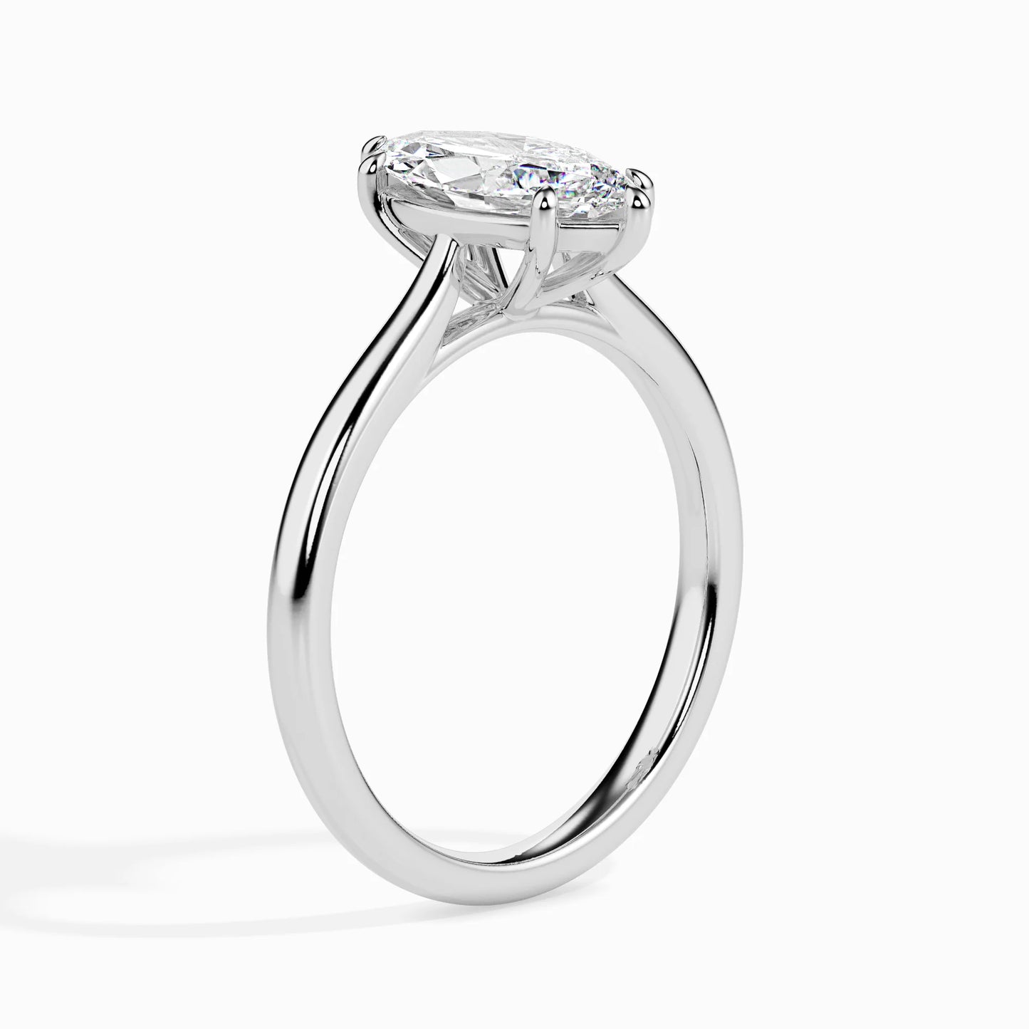 Sleek Marquise Lab Radiant Signature Ring