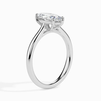 Sleek Marquise Lab Radiant Signature Ring