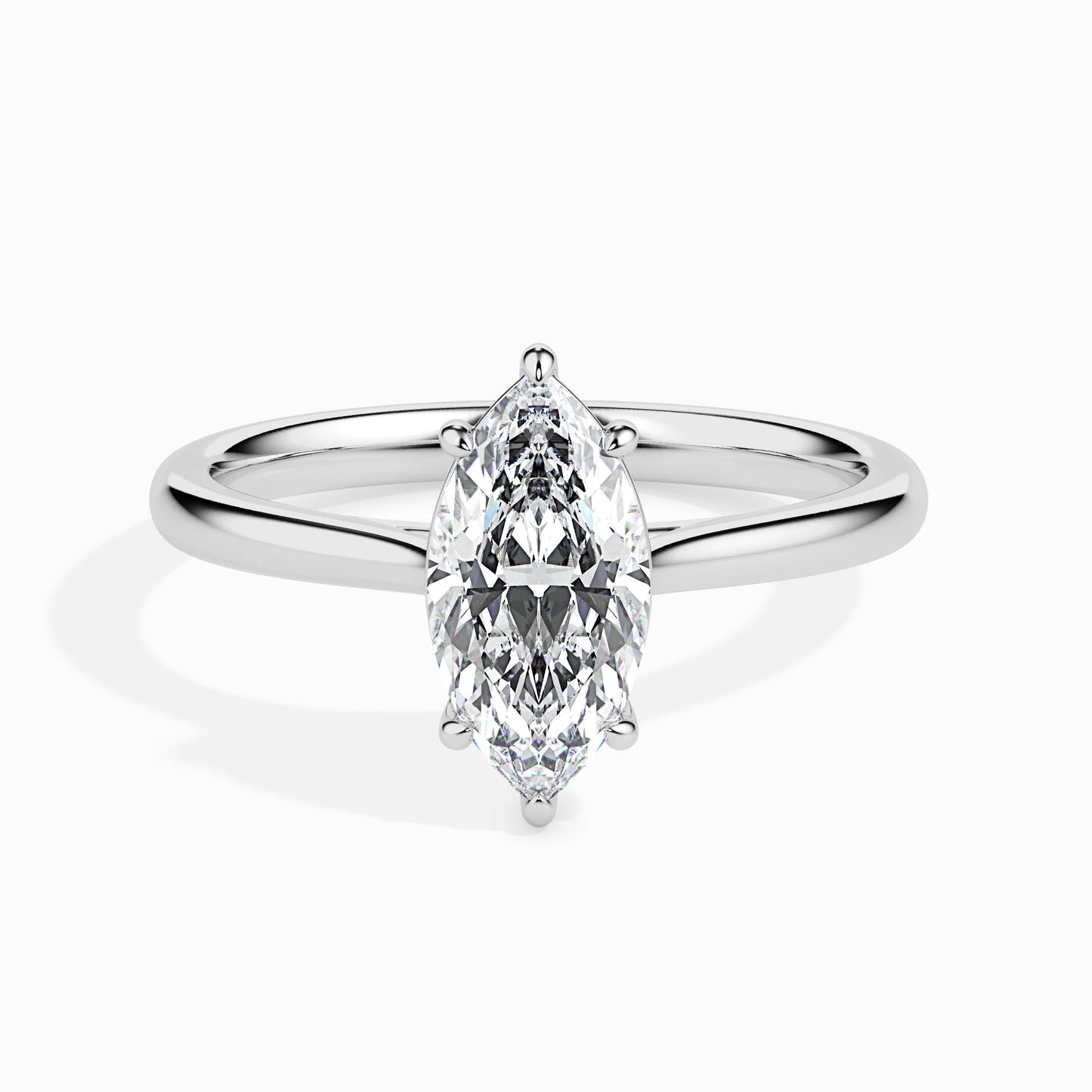 Sleek Marquise Lab Radiant Signature Ring