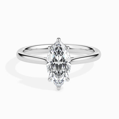 Sleek Marquise Lab Radiant Signature Ring