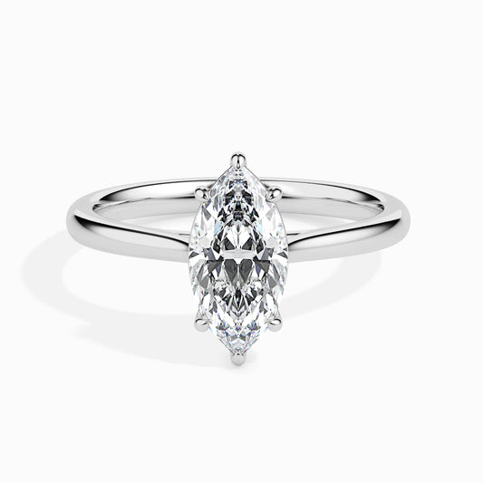 Sleek Marquise Lab Radiant Signature Ring