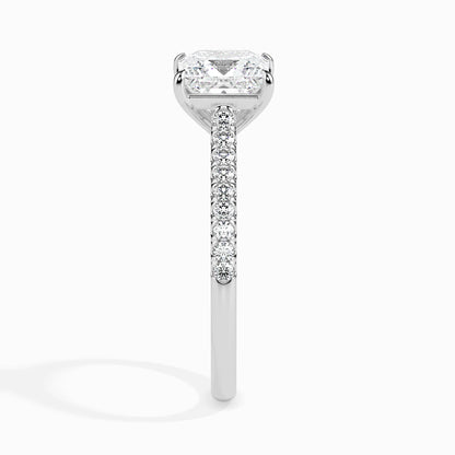 Princess Cut Iconic Circle in 14Kt Gold or 18Kt Gold