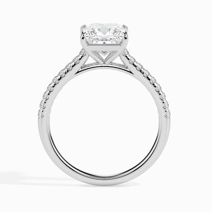 Princess Cut Iconic Circle in 14Kt Gold or 18Kt Gold