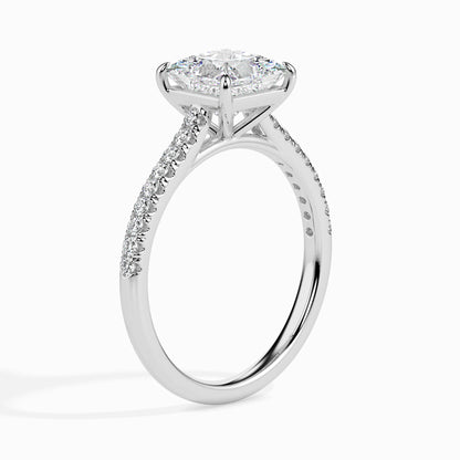 Princess Cut Iconic Circle in 14Kt Gold or 18Kt Gold