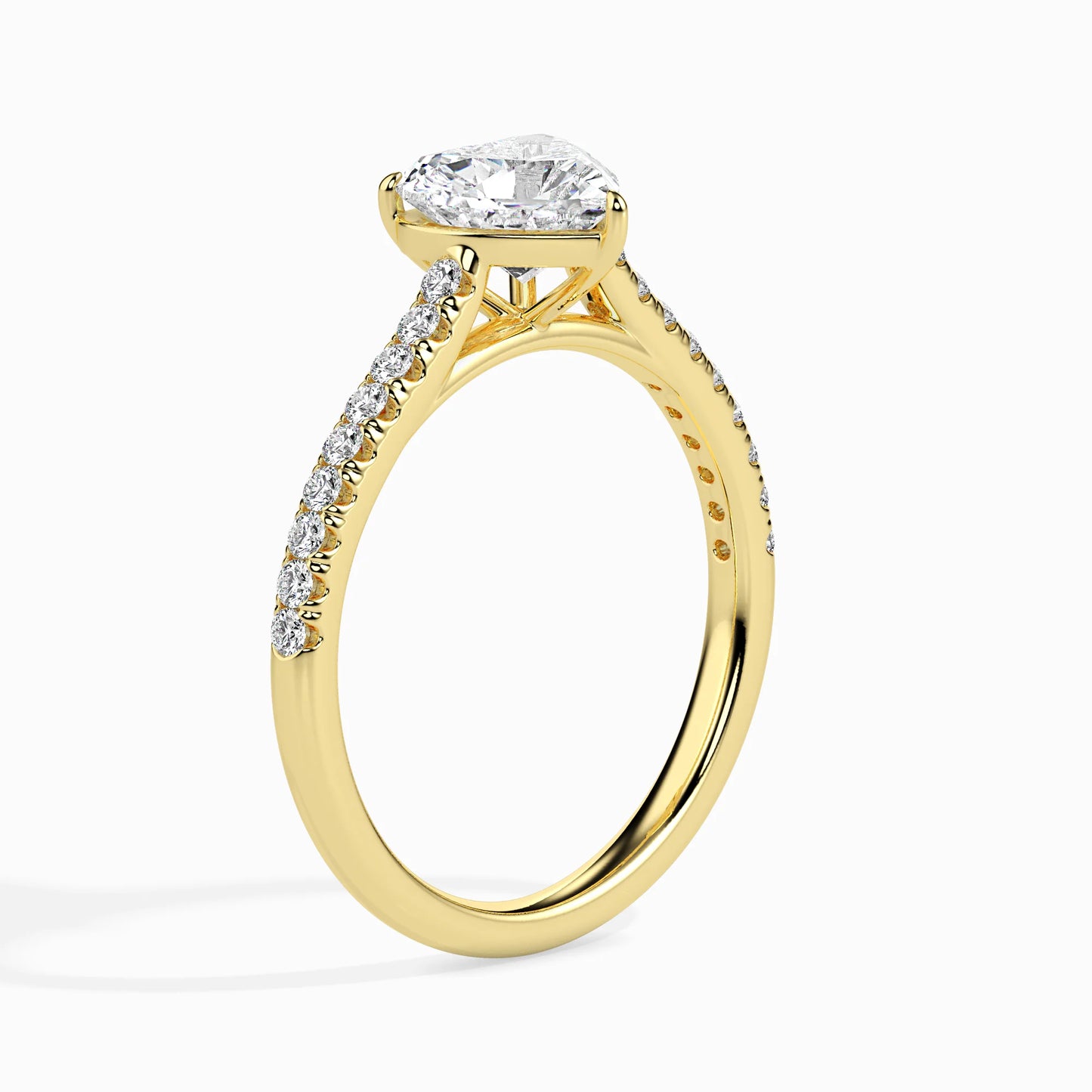 Heartfelt Iconic Radiant Ring in 14Kt Gold or 18Kt Gold