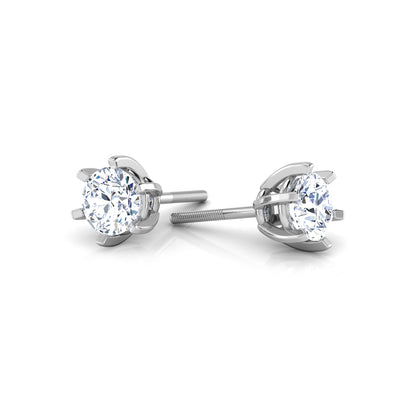 Celestial Solitaire Stud Earrings  