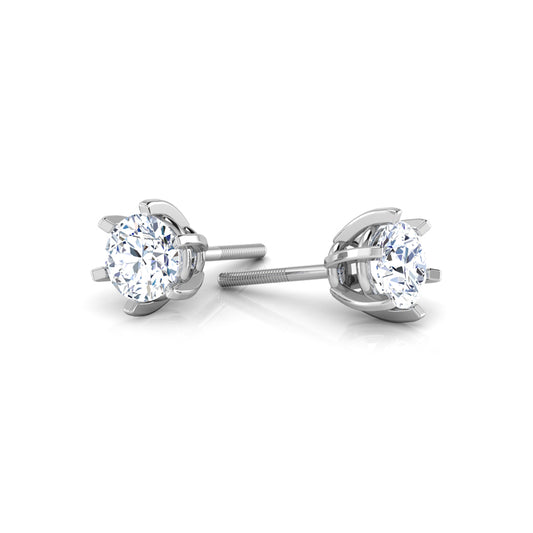 Celestial Solitaire Stud Earrings  