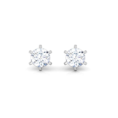 Celestial Solitaire Stud Earrings