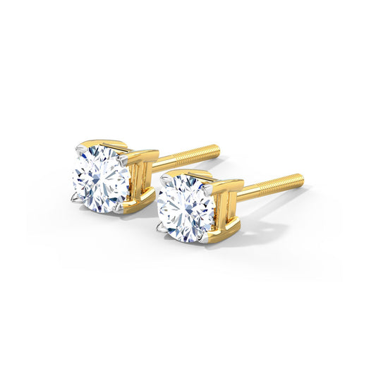 Caprice Prime Solitaire Stud Earrings  