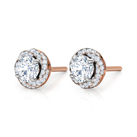 Tania Solitaire Stud Earrings  