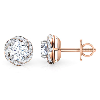 Tania Solitaire Stud Earrings