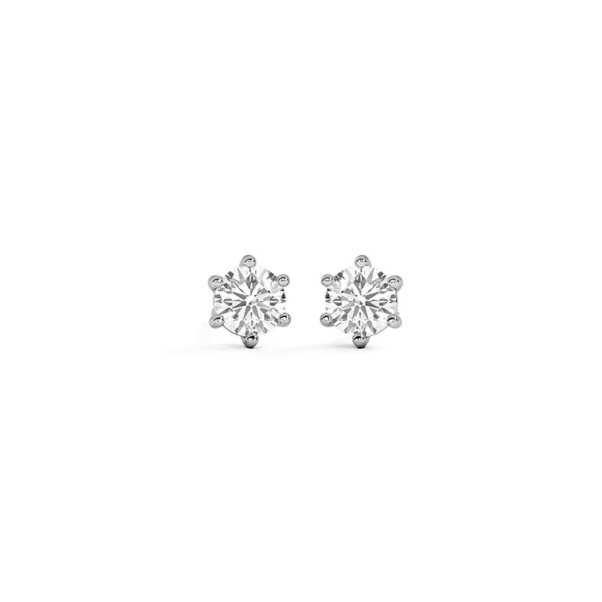 Radiant Solitaire Stud Earrings  