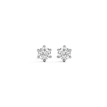 Radiant Solitaire Stud Earrings  