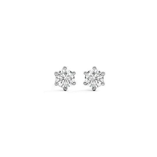Radiant Solitaire Stud Earrings  