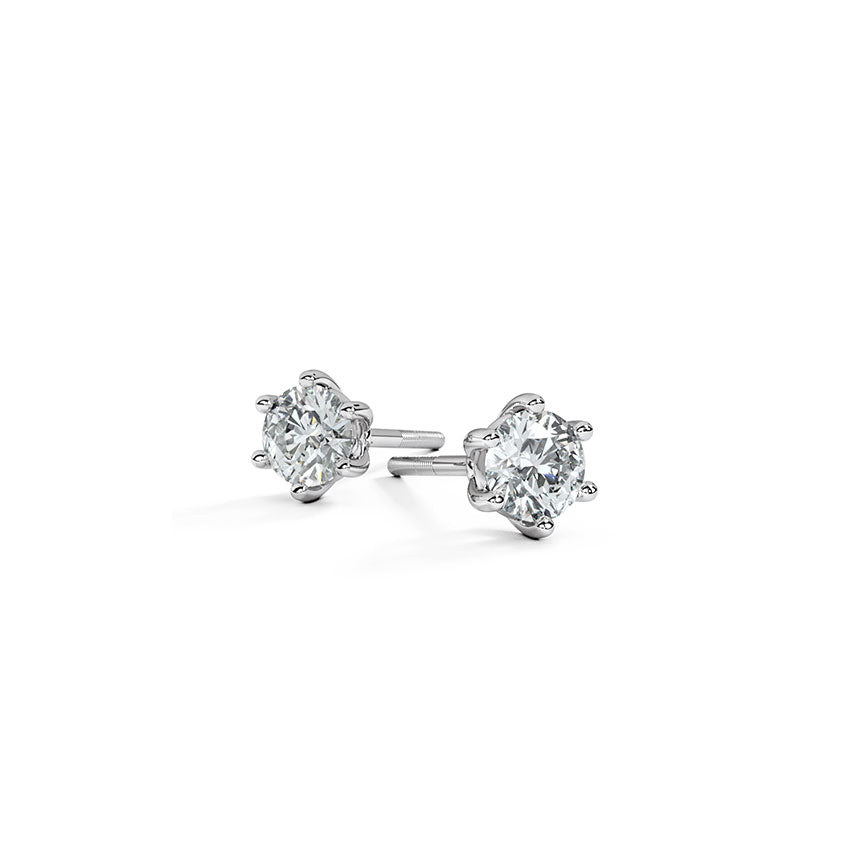 Radiant Solitaire Stud Earrings