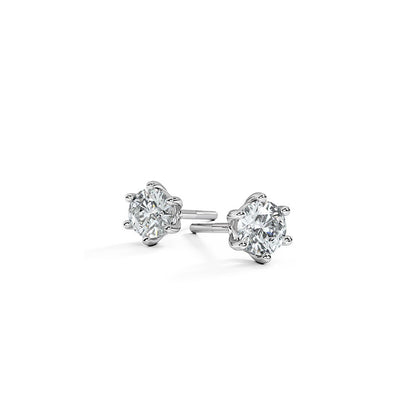 Radiant Solitaire Stud Earrings
