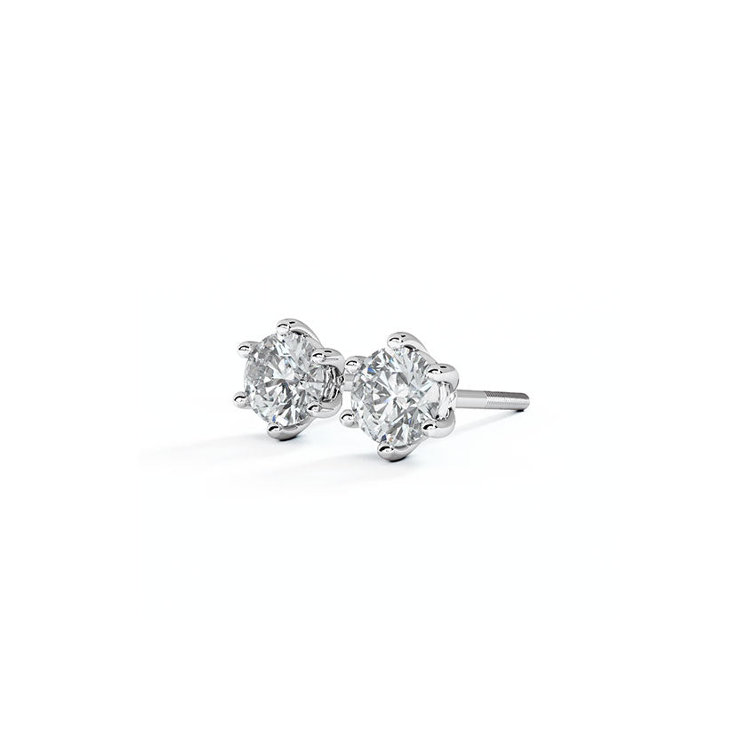 Radiant Solitaire Stud Earrings
