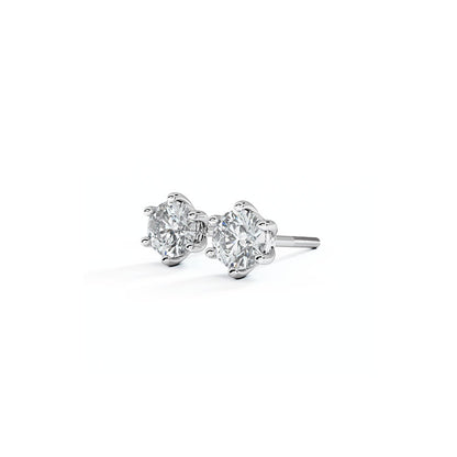 Radiant Solitaire Stud Earrings