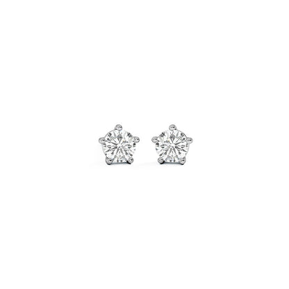 Moonlit Solitaire Stud Earrings  