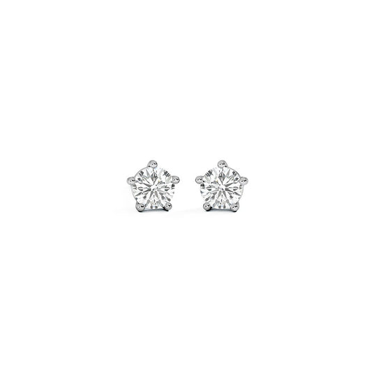 Moonlit Solitaire Stud Earrings  